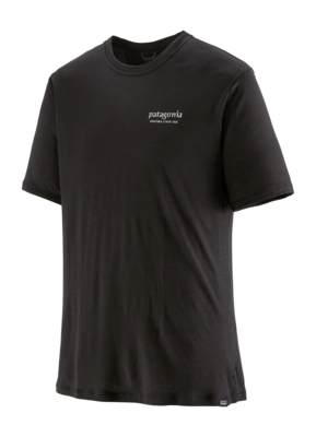T-Shirt Patagonia Men Cap Cool Merino Blend Graphic Shirt Heritage Header: Black