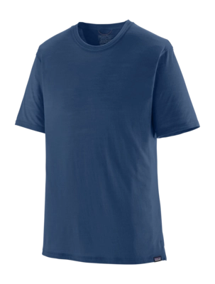 T-Shirt Patagonia Men Cap Cool Merino Blend Shirt Clement Blue