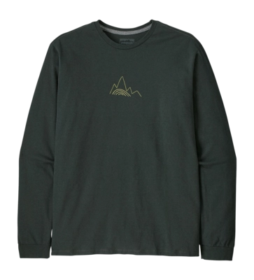 T-Shirt Patagonia Men L/S Berm Logo Responsibili-Tee Old Growth Green