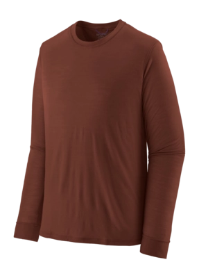 T-Shirt Patagonia Men L/S Cap Cool Merino Blend Shirt Dried Vanilla