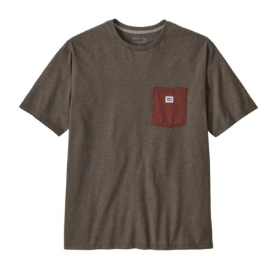 T-Shirt Patagonia Men Shop Sticker Pocket Responsibili-Tee Marlow Brown