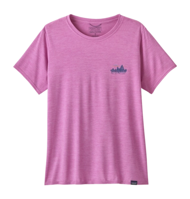 T-Shirt Patagonia Women Cap Cool Daily Graphic Shirt 73 Skyline: Brisk Purple X-Dye