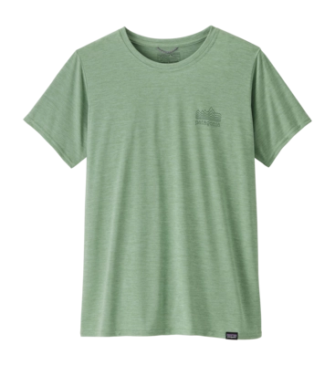 T-Shirt Patagonia Women Cap Cool Daily Graphic Shirt Strataspire: Ellwood Green X-Dye