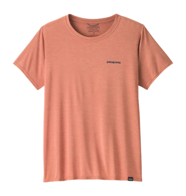 T-Shirt Patagonia Women Cap Cool Daily Graphic Shirt Waters Boardshort Logo Tones: Moment Pink X-Dye