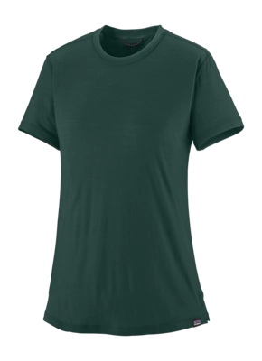 T-Shirt Patagonia Women Cap Cool Merino Blend Shirt Cascade Green