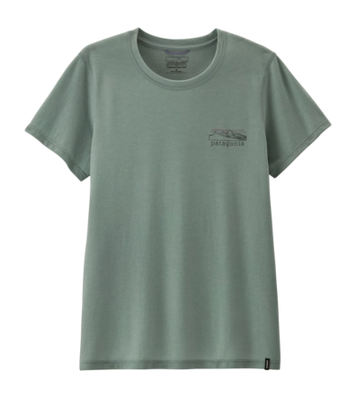 T-Shirt Patagonia Women Cap Cool Trail Shirt Stratapeaks Cover Green Regular Fit