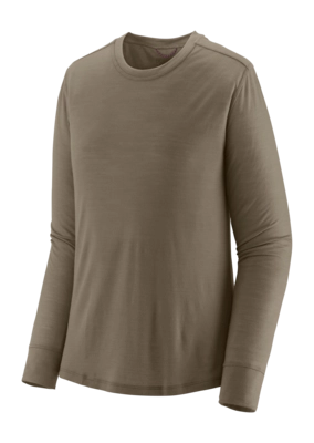 T-Shirt Patagonia Women L/S Cap Cool Merino Blend Shirt Wing Grey