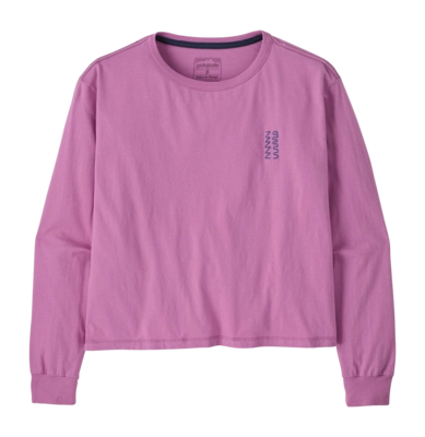 T-Shirt Patagonia Women L/S Driftways Easy Cut Organic Brisk Purple
