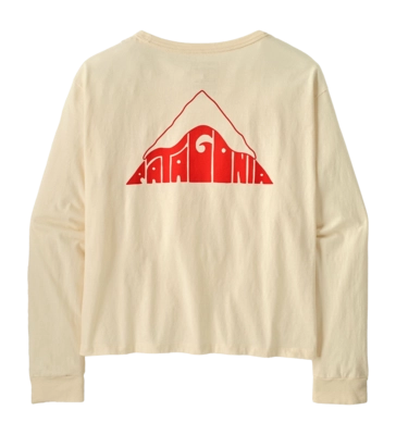 T-Shirt Patagonia Women L/S Driftways Easy Cut Organic Undyed Natural