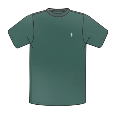 T-Shirt Ralph Lauren Men Classic Fit Jersey Crewneck Vintage Pine
