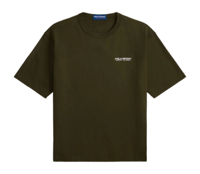 T-Shirt Ralph Lauren Men Relaxed Fit Polo Sport Jersey Company Olive