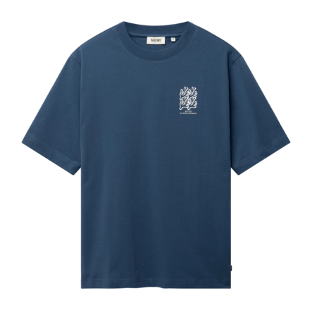 T-Shirt Shiwi Men FINN Coral Grid Blue Slate