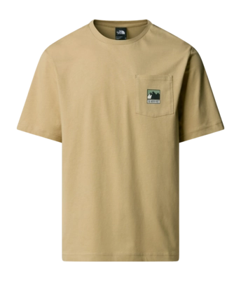T-Shirt The North Face Men Mountain Logo Relaxed S/S Pocket Tee Khaki Stone