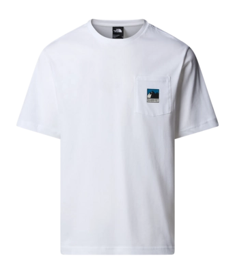 T-Shirt The North Face Men Mountain Logo Relaxed S/S Pocket Tee TNF White