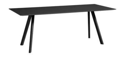 Table HAY CPH30 Black Water-Based Lacquered Oak Frame Black L200 x W90 ...