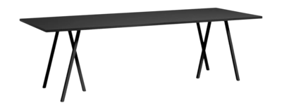 Table HAY Loop Stand Black Powder Coated Steel Frame Black L250 x W92.5 ...
