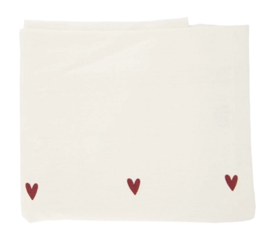 Tafelkleed Zusss Hartjes Wit / Rood