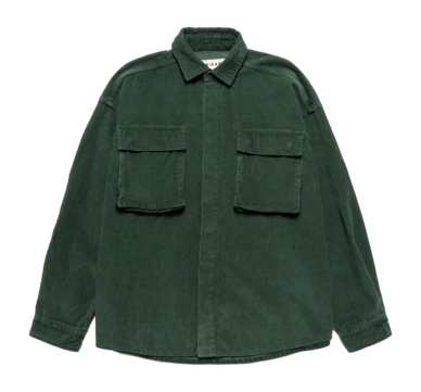 Taikan Corduroy Jacket Forest Green Shirt