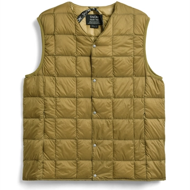 Vest Taion Men V Neck Button Down Cire.Beige
