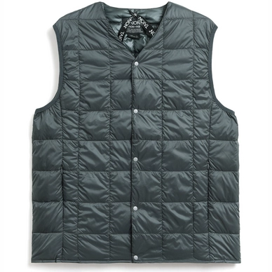 Vest Taion Men V Neck Button Down Charcoal