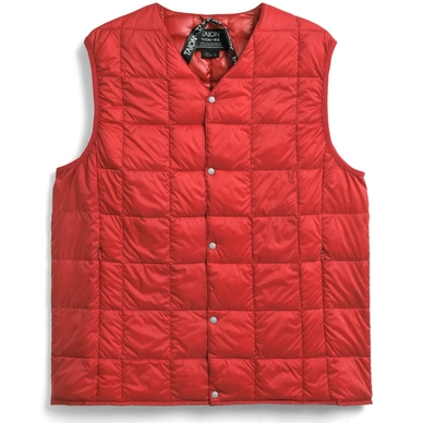 Vest Taion Men V Neck Button Down D.Red