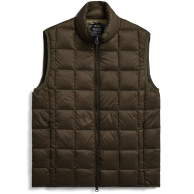 Vest Taion Unisex Hi Neck W-Zip Down D.Choco