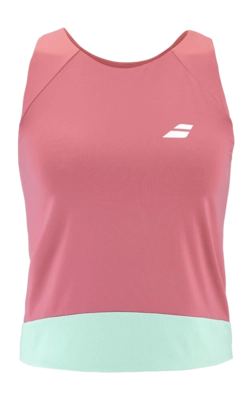 Tanktop Babolat Women Perf Tank Sun Kissed Coral Aangesloten pasvorm