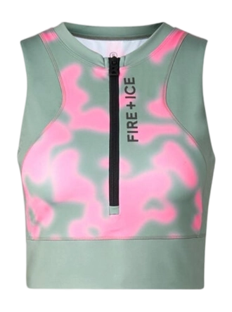 Tanktop Bogner Fire + Ice Women Celeste Eucalyptus/Pink Slim Fit