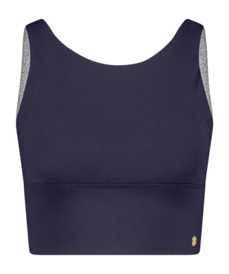 Tanktop House of Gravity Women Cross crop top Deep Blue Moonstone