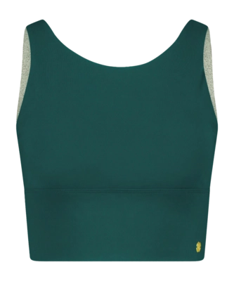 Tanktop House of Gravity Women Cross Crop Top Emerald Green