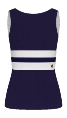 Tanktop House of Gravity Women Divine Tank Top Deep Blue X White Rib