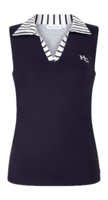 Tanktop House of Gravity Women Polo Deep Blue X White