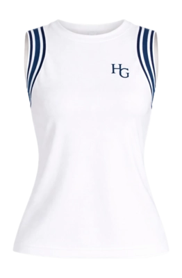 Tanktop House of Gravity Women Stripe Tank White Topaz X Green