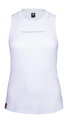 Tanktop The Indian Maharadja Women Sleeveless Jacquard Top Bright White