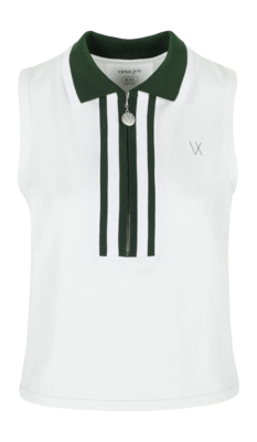 Tanktop Vieux Jeu Women Josephine Top White/Green