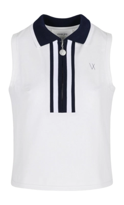 Tanktop Vieux Jeu Women Josephine White/Dress Blue Regular Fit