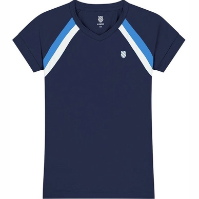 T-shirt de Tennis K Swiss Girls Core Team Top Navy