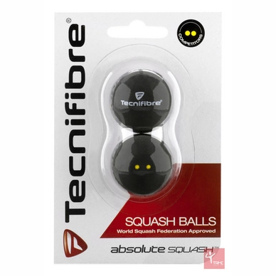 Squashbal Tecnifibre Pro Double Yellow Dot (2-delig)