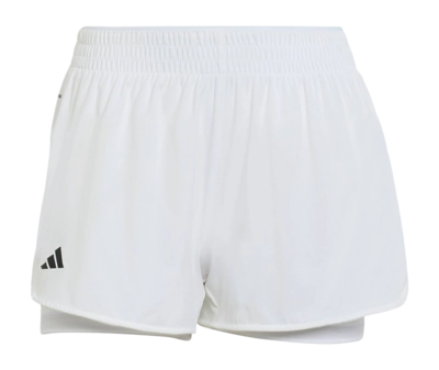 Tennisbroek Adidas Women Climacool 2in1 Match White Regular Fit
