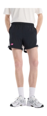 Tennisbroek New Balance Men Tournament Novelty Short Black