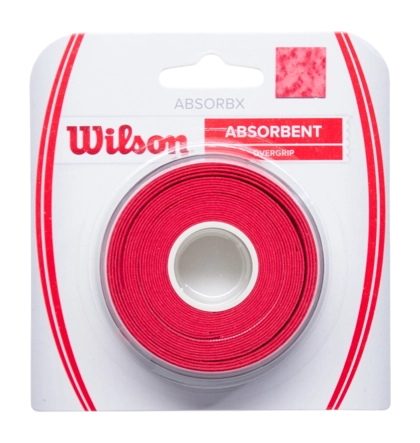 Tennisgrip Wilson Absorbx Red Overgrip (3-Stuks)