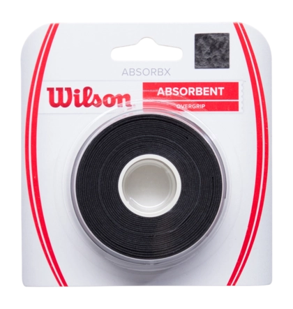Tennisgrip Wilson Absorbx Black Overgrip 3-Stuks