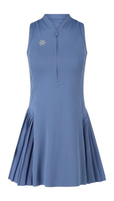 Tennisjurk Osaka Women Plissé Play Silver Lake Blue Nauwsluitende pasvorm