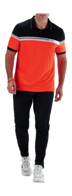 Tennispoloshirt Sjeng Sports Clarkson Herren Bright Tangerine