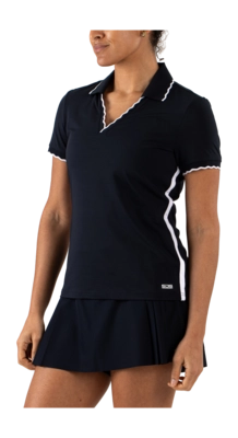 Tennispolo Sjeng Sports Women Hadassa Dark Blue Single Jersey