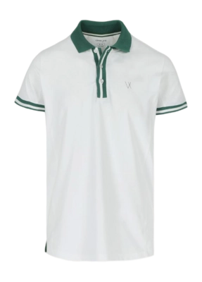 Tennispolo Vieux Jeu Men Sven Polo White/Green