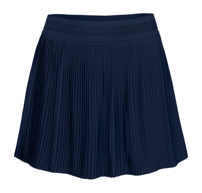 Tennisrok The Indian Maharadja Women Fine Pleated Skirt Navy Comfortabele fit