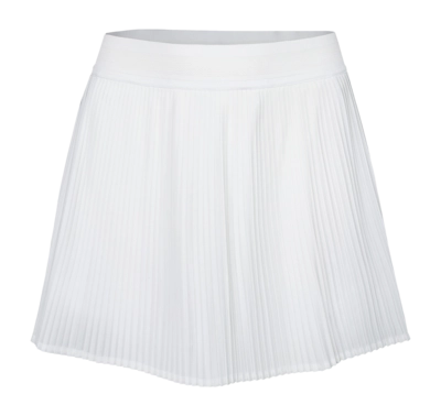 Tennisrok The Indian Maharadja Women Fine Pleated Skirt White 4-way stretch