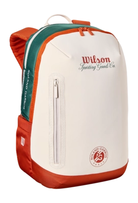 Tennisrugzak Wilson Dames en Heren Roland Garros 2026 Cream Tennis Backpack Thermoguard