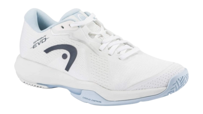 Tennisschoen HEAD Women Sprint Evo 4.0 White/Light Blue Gravel Hardcourt